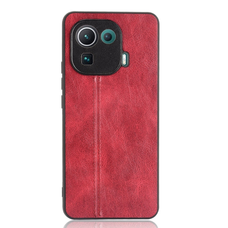 For Xiaomi Mi 11 Pro Shockproof Sewing Cow Pattern Skin PC + PU + TPU Case