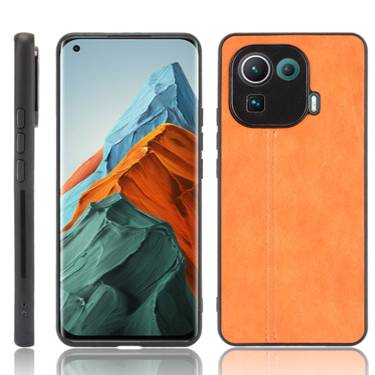 For Xiaomi Mi 11 Pro Shockproof Sewing Cow Pattern Skin PC + PU + TPU Case