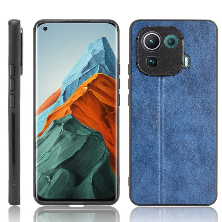 For Xiaomi Mi 11 Pro Shockproof Sewing Cow Pattern Skin PC + PU + TPU Case