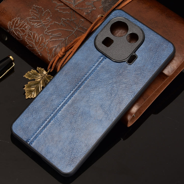 For Xiaomi Mi 11 Pro Shockproof Sewing Cow Pattern Skin PC + PU + TPU Case