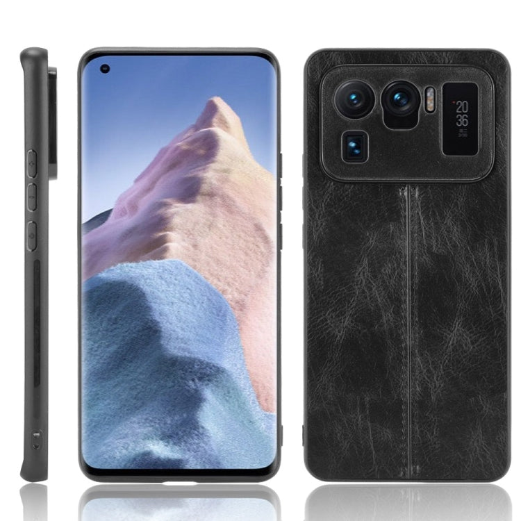 For Xiaomi Mi 11 Ultra Shockproof Sewing Cow Pattern Skin PC + PU + TPU Case