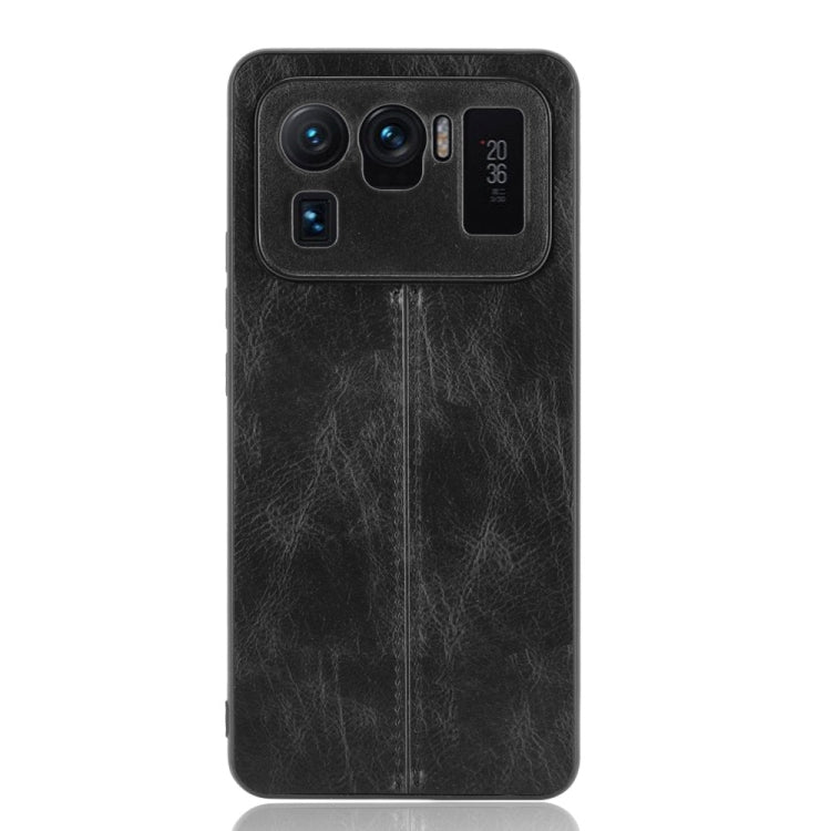 For Xiaomi Mi 11 Ultra Shockproof Sewing Cow Pattern Skin PC + PU + TPU Case