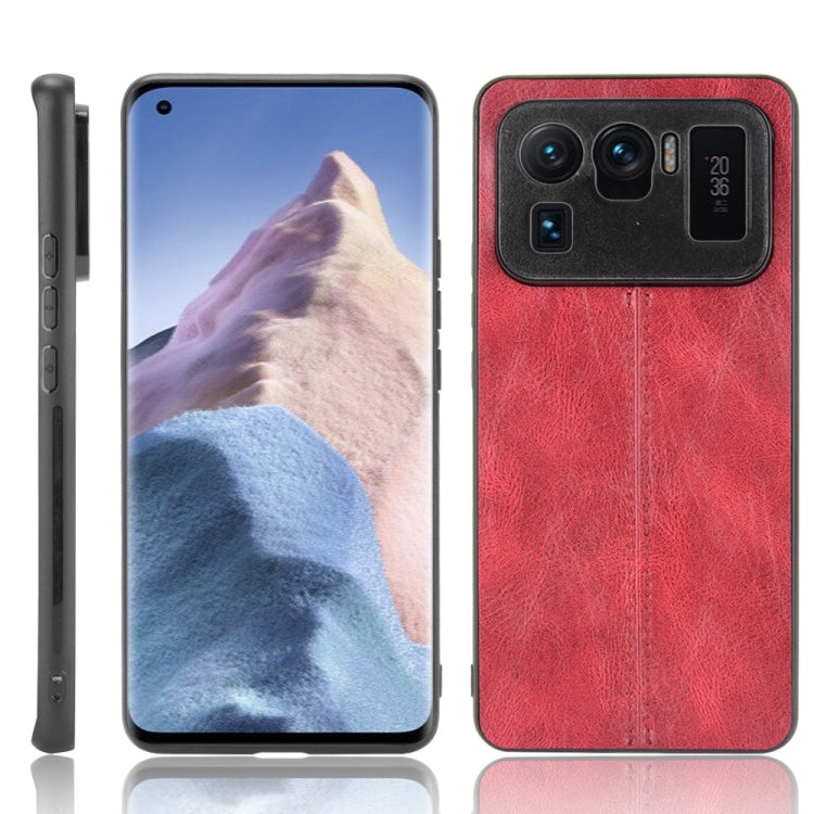 For Xiaomi Mi 11 Ultra Shockproof Sewing Cow Pattern Skin PC + PU + TPU Case