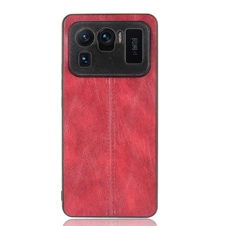 For Xiaomi Mi 11 Ultra Shockproof Sewing Cow Pattern Skin PC + PU + TPU Case