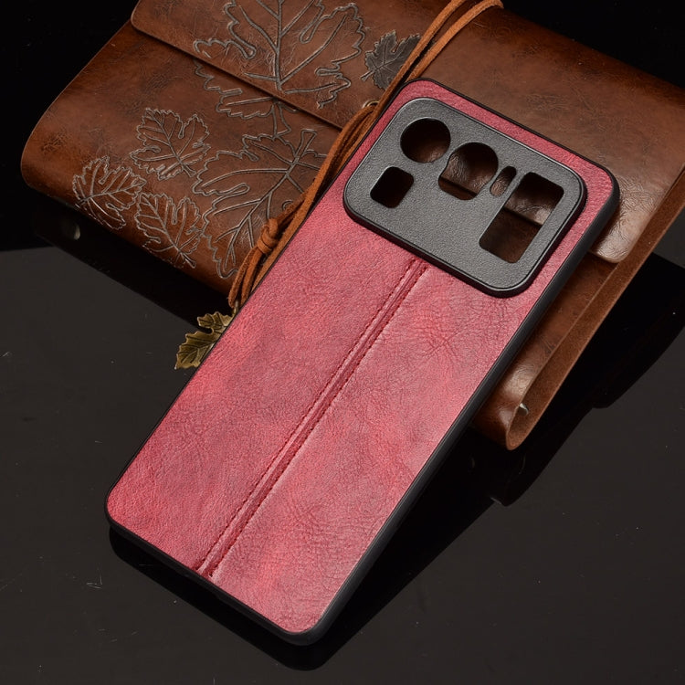 For Xiaomi Mi 11 Ultra Shockproof Sewing Cow Pattern Skin PC + PU + TPU Case