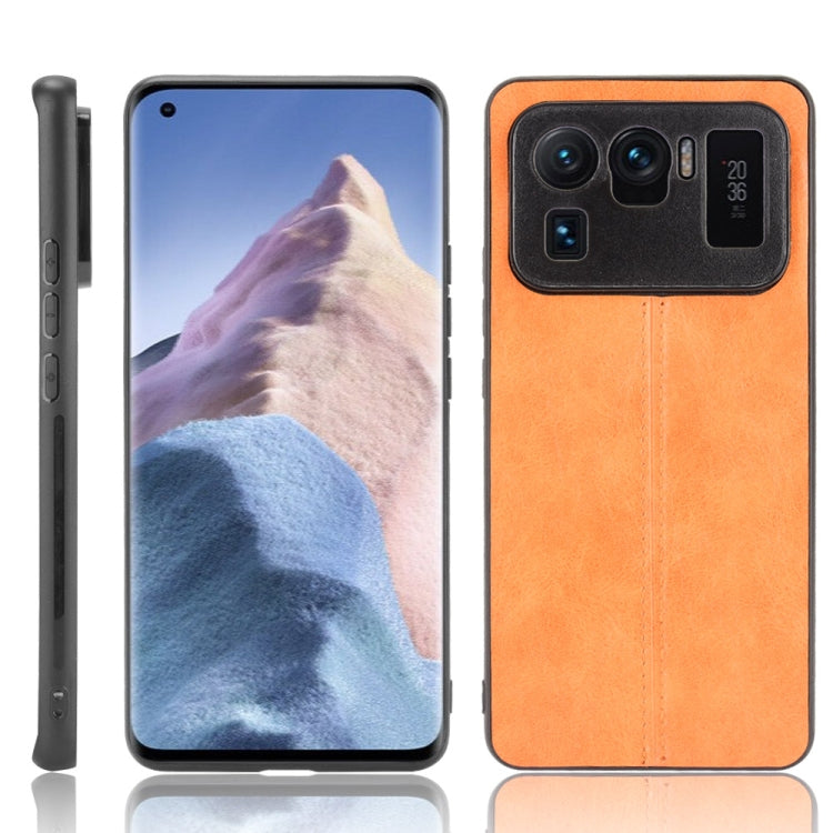 For Xiaomi Mi 11 Ultra Shockproof Sewing Cow Pattern Skin PC + PU + TPU Case