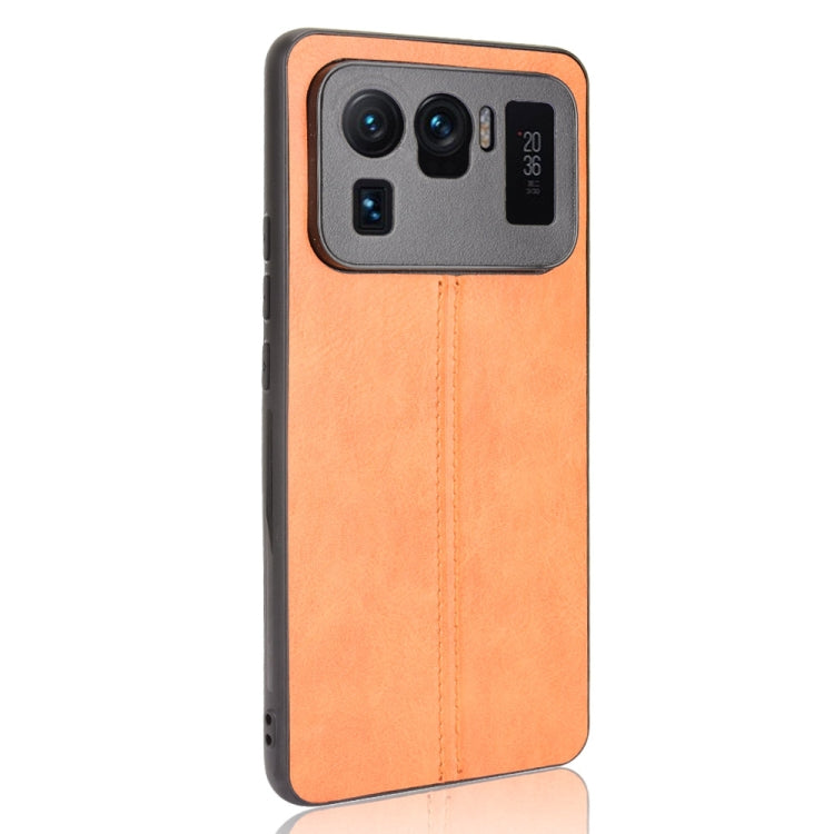 For Xiaomi Mi 11 Ultra Shockproof Sewing Cow Pattern Skin PC + PU + TPU Case