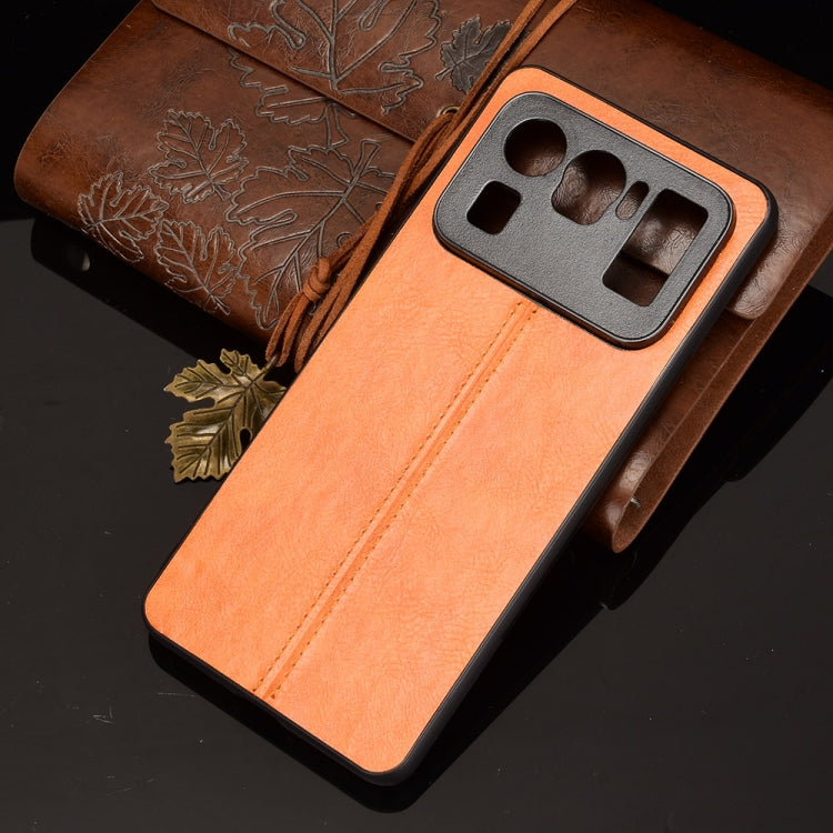 For Xiaomi Mi 11 Ultra Shockproof Sewing Cow Pattern Skin PC + PU + TPU Case