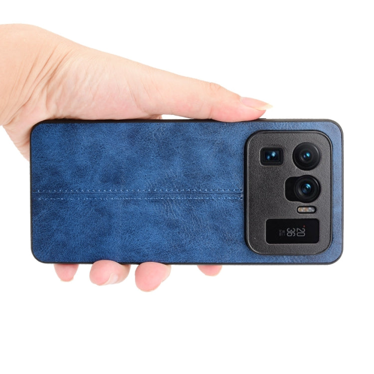 For Xiaomi Mi 11 Ultra Shockproof Sewing Cow Pattern Skin PC + PU + TPU Case