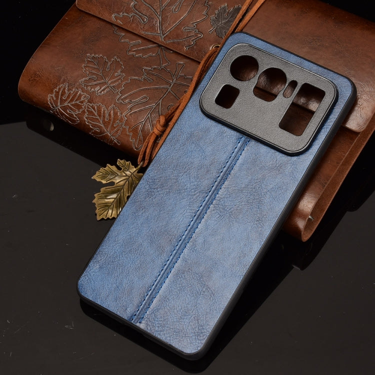 For Xiaomi Mi 11 Ultra Shockproof Sewing Cow Pattern Skin PC + PU + TPU Case