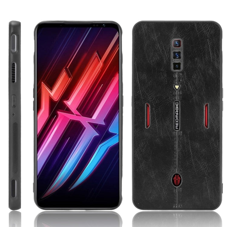 For ZTE nubia Red Magic 6/Red Magic 6 Pro Shockproof Sewing Cow Pattern Skin PC + PU + TPU Case