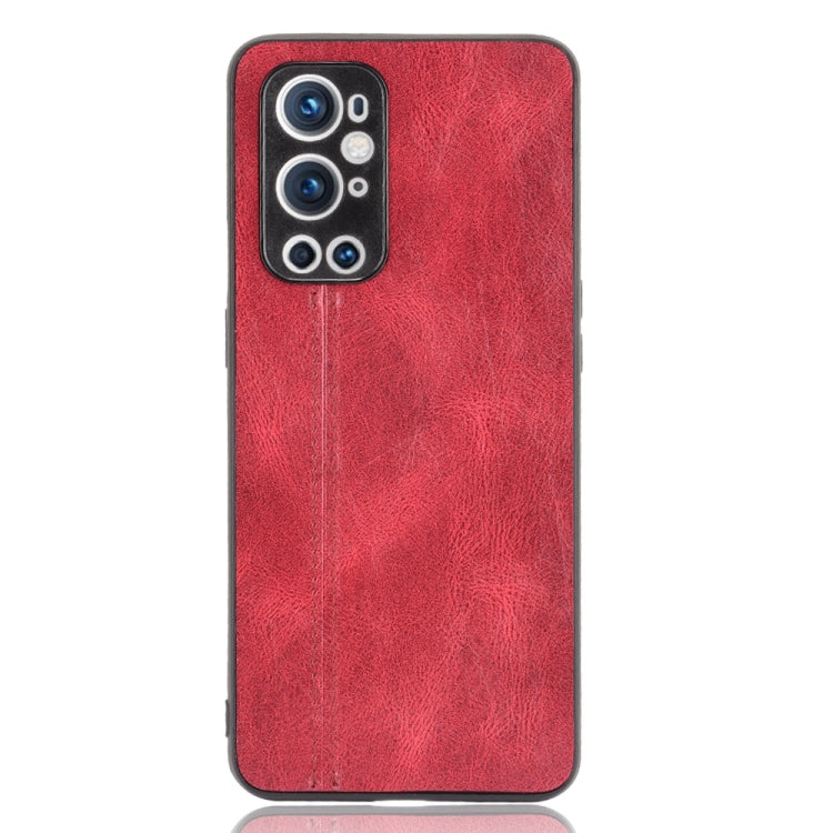 For OnePlus 9 Pro Shockproof Sewing Cow Pattern Skin PC + PU + TPU Case