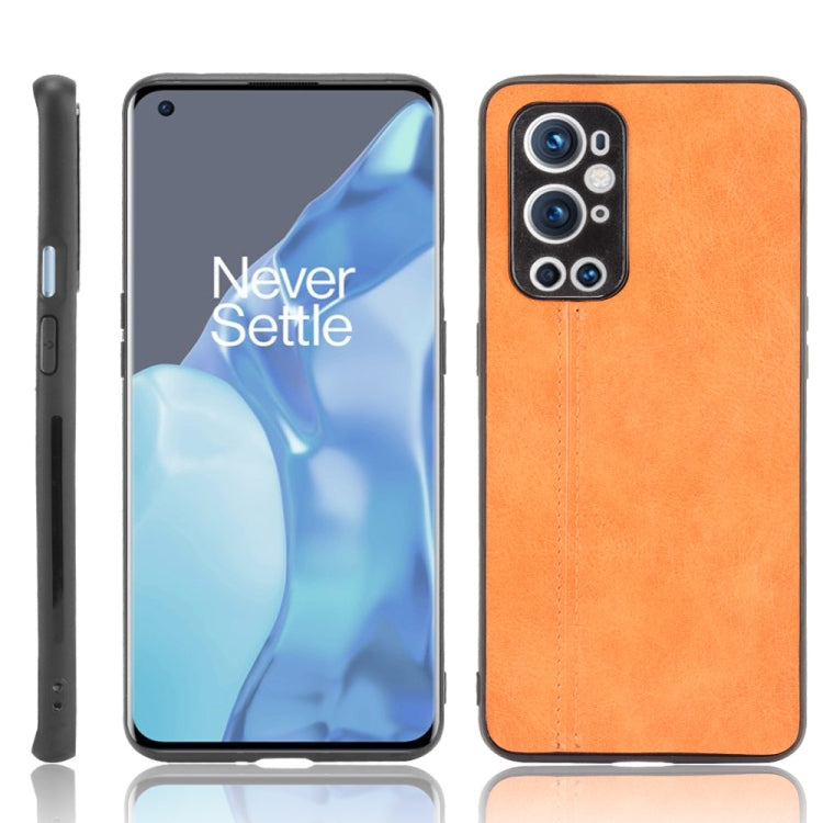 For OnePlus 9 Pro Shockproof Sewing Cow Pattern Skin PC + PU + TPU Case