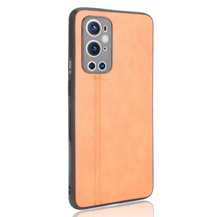 For OnePlus 9 Pro Shockproof Sewing Cow Pattern Skin PC + PU + TPU Case