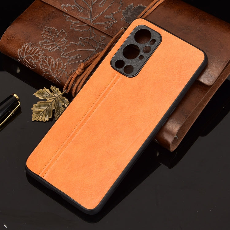 For OnePlus 9 Pro Shockproof Sewing Cow Pattern Skin PC + PU + TPU Case