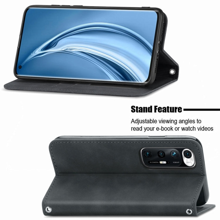 For Xiaomi Mi 10S Retro Skin Feel Business Magnetic Horizontal Flip Leather Case With Holder & Card Slots & Wallet & Photo Frame