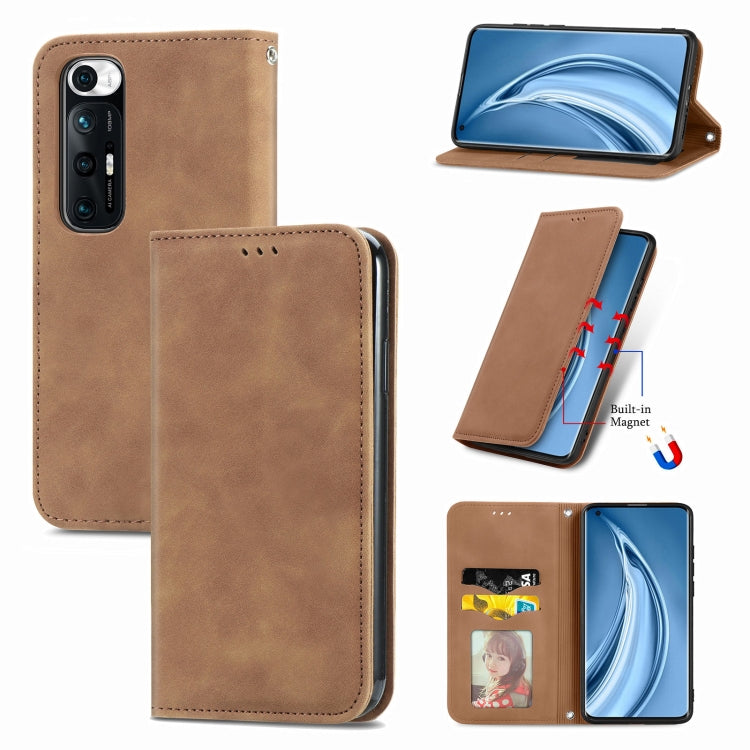 For Xiaomi Mi 10S Retro Skin Feel Business Magnetic Horizontal Flip Leather Case With Holder & Card Slots & Wallet & Photo Frame