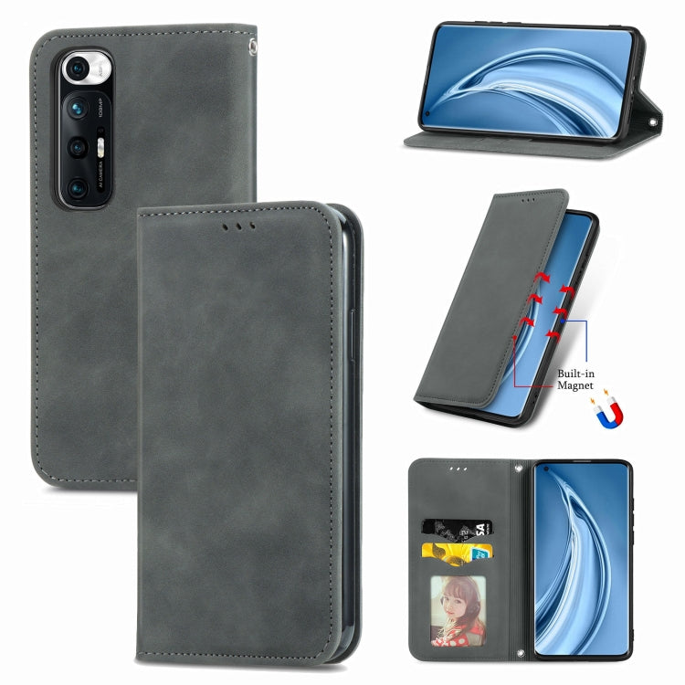 For Xiaomi Mi 10S Retro Skin Feel Business Magnetic Horizontal Flip Leather Case With Holder & Card Slots & Wallet & Photo Frame