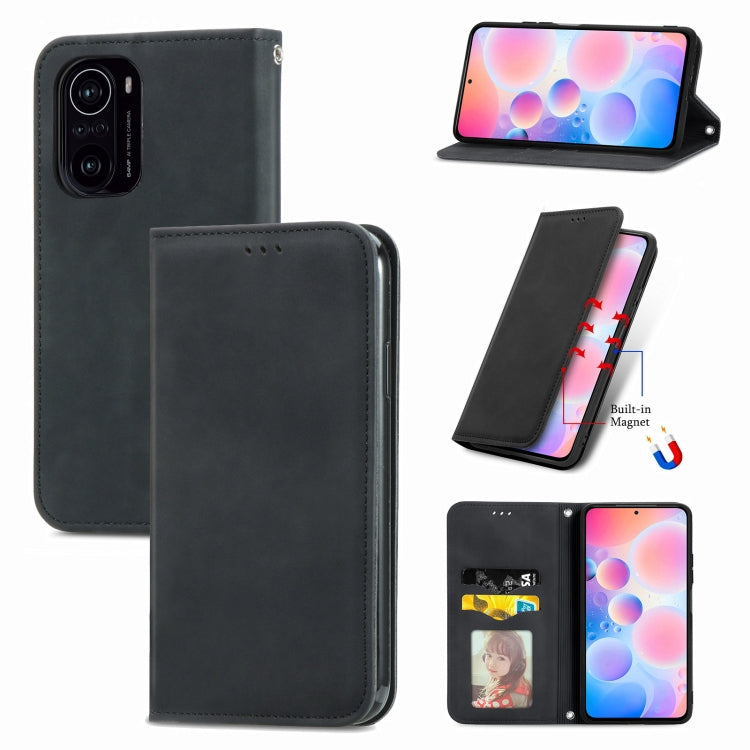For Xiaomi Redmi K40 / K40 Pro /K40 Pro+ Retro Skin Feel Business Magnetic Horizontal Flip Leather Case With Holder & Card Slots & Wallet & Photo Frame