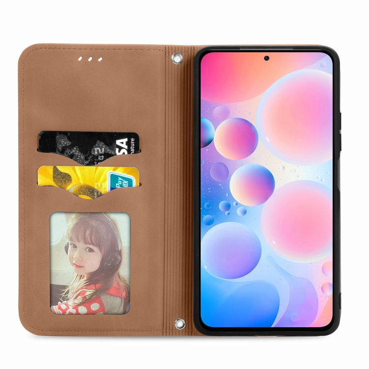 For Xiaomi Redmi K40 / K40 Pro /K40 Pro+ Retro Skin Feel Business Magnetic Horizontal Flip Leather Case With Holder & Card Slots & Wallet & Photo Frame
