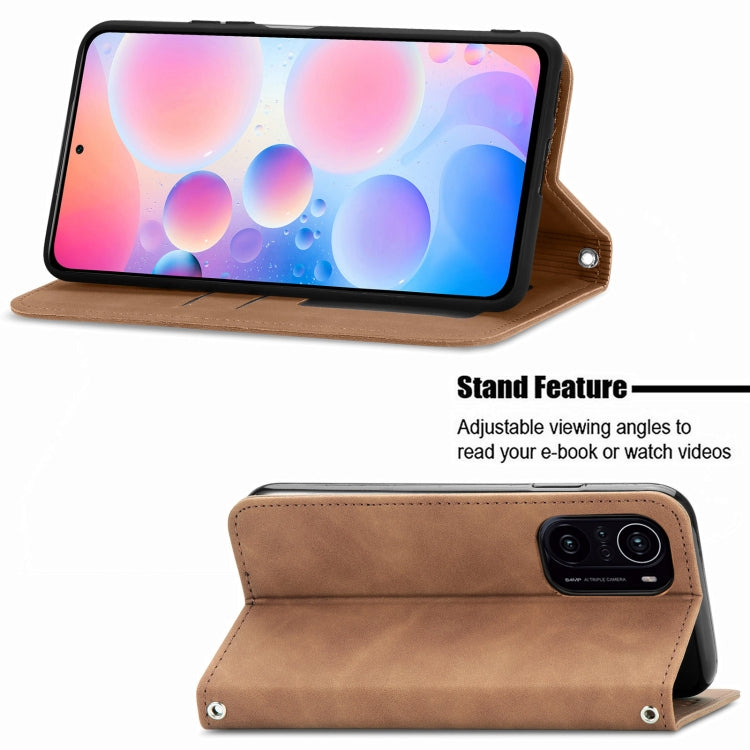 For Xiaomi Redmi K40 / K40 Pro /K40 Pro+ Retro Skin Feel Business Magnetic Horizontal Flip Leather Case With Holder & Card Slots & Wallet & Photo Frame