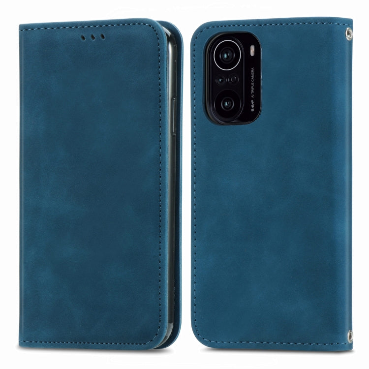 For Xiaomi Redmi K40 / K40 Pro /K40 Pro+ Retro Skin Feel Business Magnetic Horizontal Flip Leather Case With Holder & Card Slots & Wallet & Photo Frame