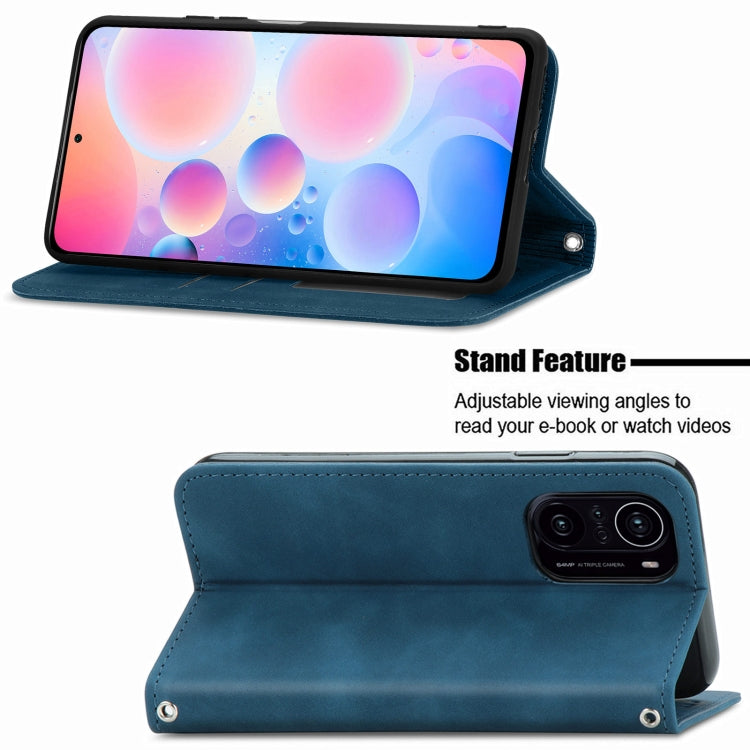 For Xiaomi Redmi K40 / K40 Pro /K40 Pro+ Retro Skin Feel Business Magnetic Horizontal Flip Leather Case With Holder & Card Slots & Wallet & Photo Frame