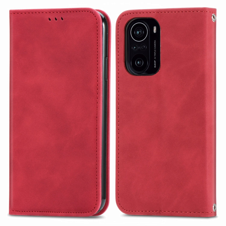 For Xiaomi Redmi K40 / K40 Pro /K40 Pro+ Retro Skin Feel Business Magnetic Horizontal Flip Leather Case With Holder & Card Slots & Wallet & Photo Frame