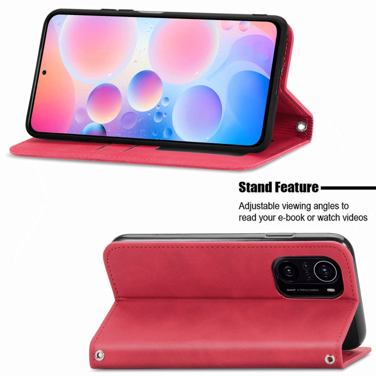 For Xiaomi Redmi K40 / K40 Pro /K40 Pro+ Retro Skin Feel Business Magnetic Horizontal Flip Leather Case With Holder & Card Slots & Wallet & Photo Frame