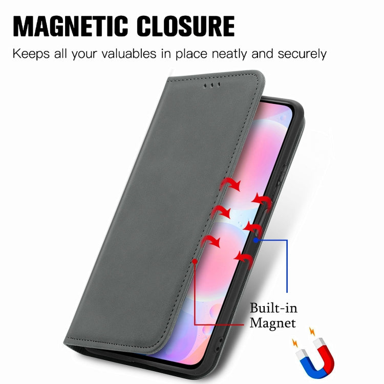For Xiaomi Redmi K40 / K40 Pro /K40 Pro+ Retro Skin Feel Business Magnetic Horizontal Flip Leather Case With Holder & Card Slots & Wallet & Photo Frame