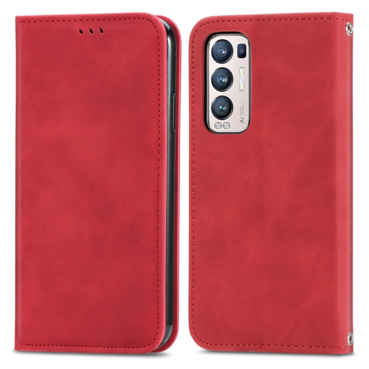 For OPPO Reno5 Pro+ 5G Retro Skin Feel Business Magnetic Horizontal Flip Leather Case With Holder & Card Slots & Wallet & Photo Frame
