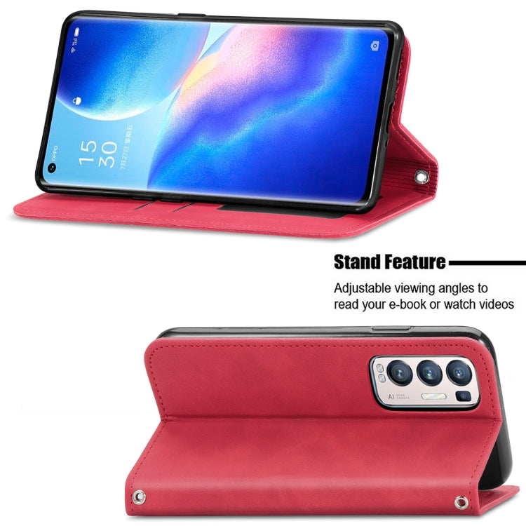 For OPPO Reno5 Pro+ 5G Retro Skin Feel Business Magnetic Horizontal Flip Leather Case With Holder & Card Slots & Wallet & Photo Frame