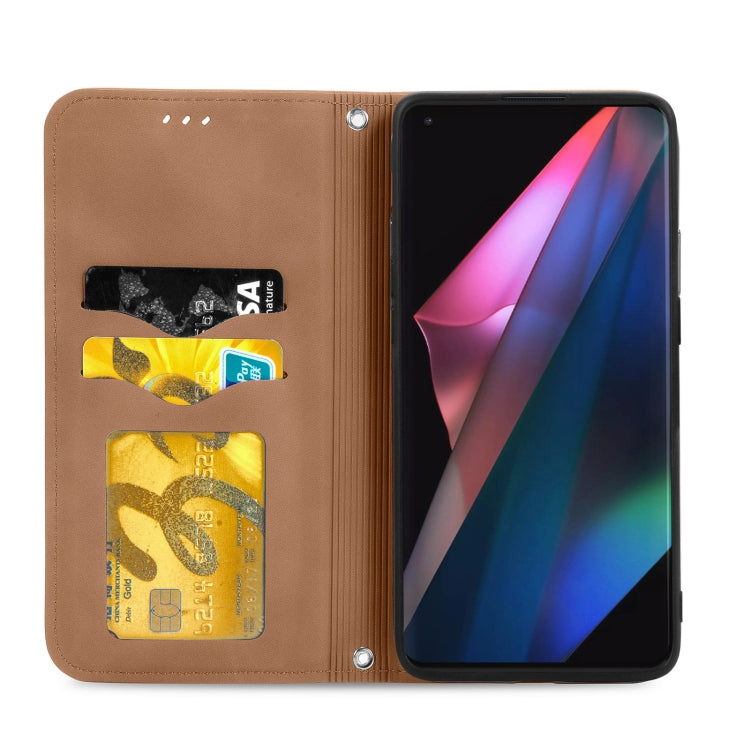For OPPO Find X3 Pro Retro Skin Feel Business Magnetic Horizontal Flip Leather Case With Holder & Card Slots & Wallet & Photo Frame