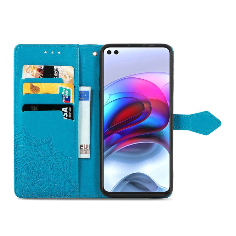 Halfway Mandala Embossing Pattern Horizontal Flip Leather Case with Holder & Card Slots & Wallet & Lanyard For Motorola Edge S