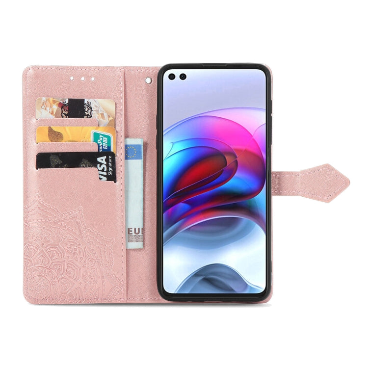 Halfway Mandala Embossing Pattern Horizontal Flip Leather Case with Holder & Card Slots & Wallet & Lanyard For Motorola Edge S