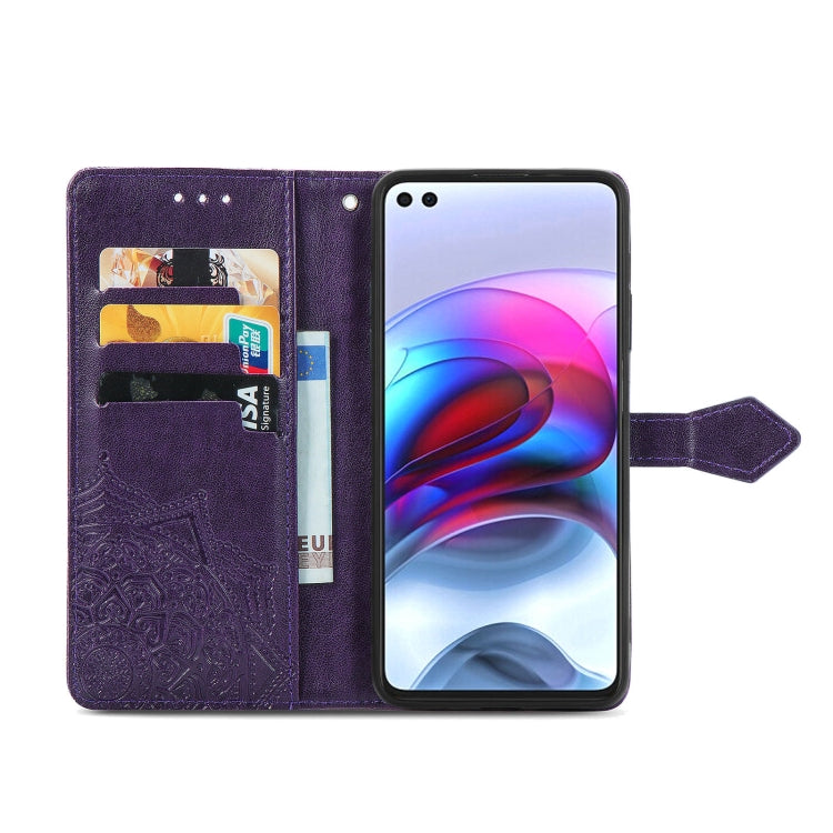 Halfway Mandala Embossing Pattern Horizontal Flip Leather Case with Holder & Card Slots & Wallet & Lanyard For Motorola Edge S