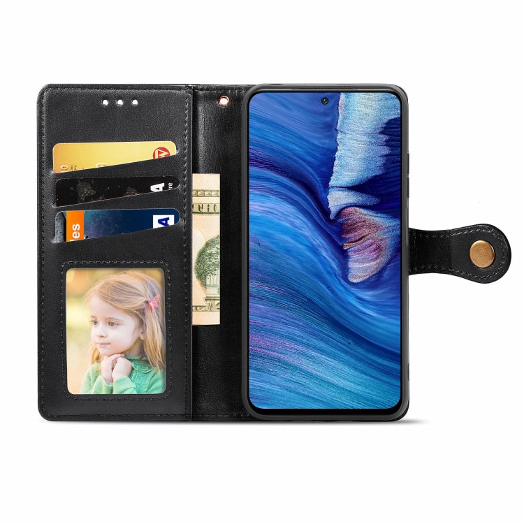 For Xiaomi Redmi Note 10 5G Solid Color Leather Buckle Phone Case with Lanyard & Photo Frame & Card Slot & Wallet & Stand Function