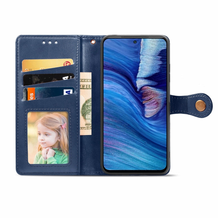 For Xiaomi Redmi Note 10 5G Solid Color Leather Buckle Phone Case with Lanyard & Photo Frame & Card Slot & Wallet & Stand Function
