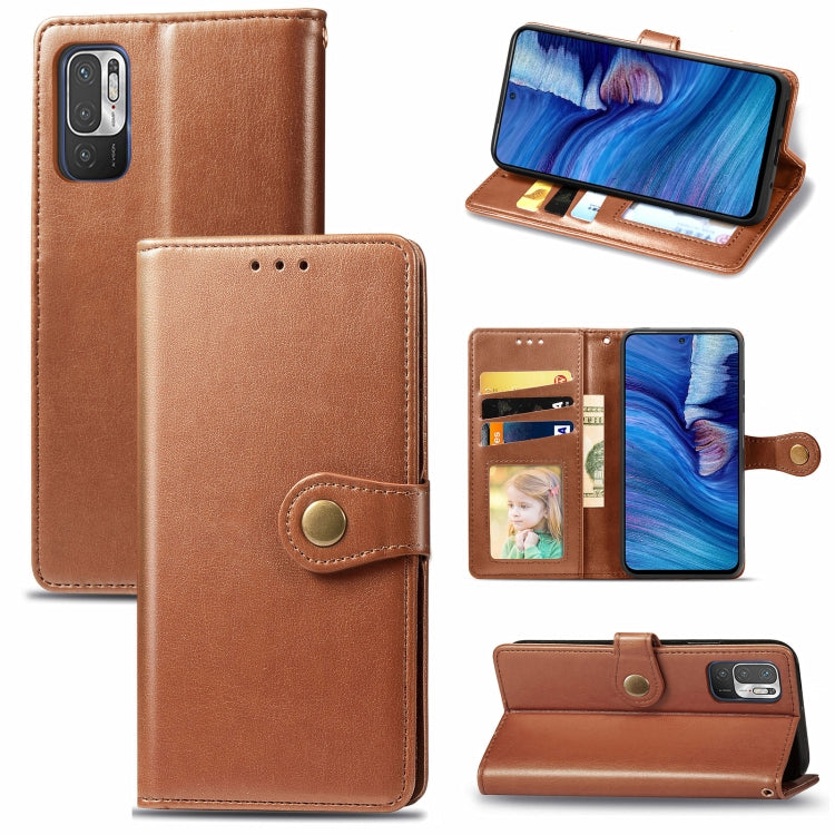 For Xiaomi Redmi Note 10 5G Solid Color Leather Buckle Phone Case with Lanyard & Photo Frame & Card Slot & Wallet & Stand Function