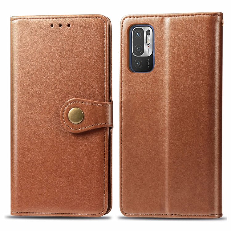 For Xiaomi Redmi Note 10 5G Solid Color Leather Buckle Phone Case with Lanyard & Photo Frame & Card Slot & Wallet & Stand Function
