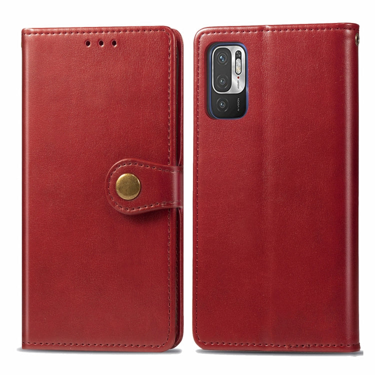 For Xiaomi Redmi Note 10 5G Solid Color Leather Buckle Phone Case with Lanyard & Photo Frame & Card Slot & Wallet & Stand Function