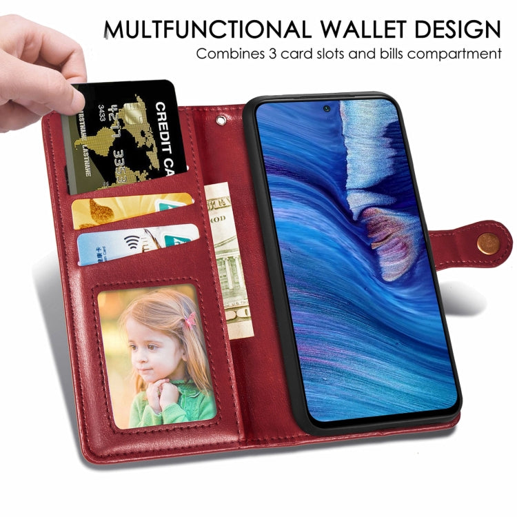 For Xiaomi Redmi Note 10 5G Solid Color Leather Buckle Phone Case with Lanyard & Photo Frame & Card Slot & Wallet & Stand Function