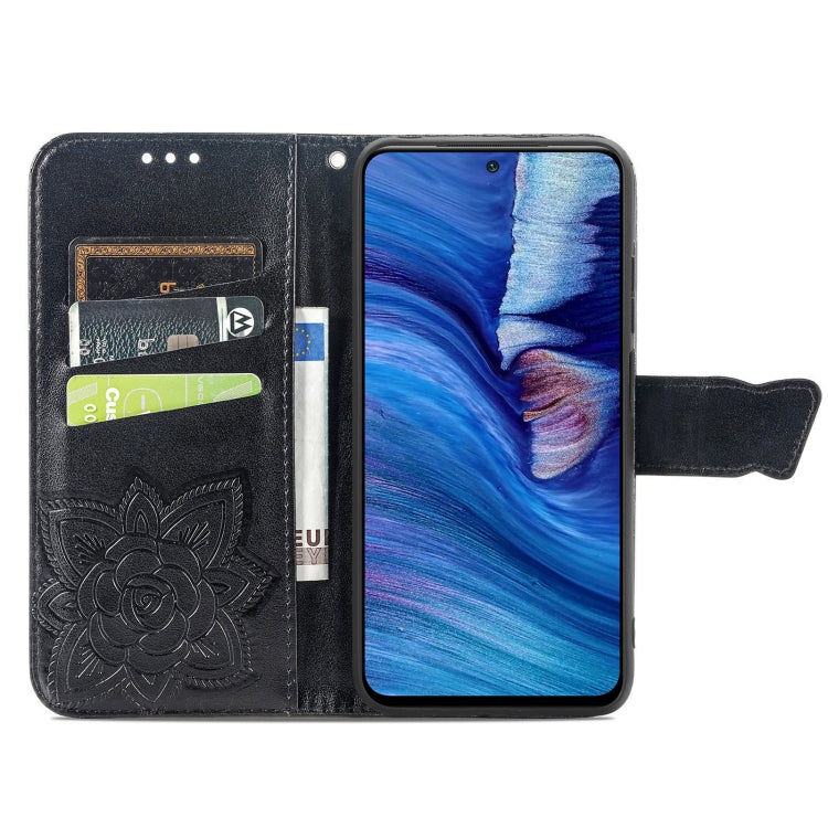 For Xiaomi Redmi Note10 5G Butterfly Love Flowers Embossed Horizontal Flip Leather Case with Holder & Card Slots & Wallet & Lanyard