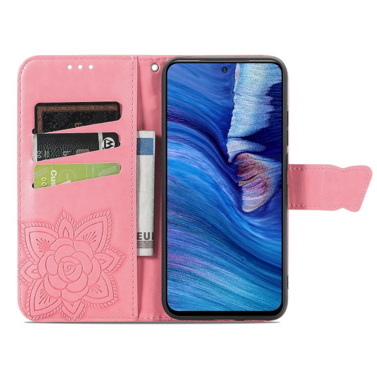 For Xiaomi Redmi Note10 5G Butterfly Love Flowers Embossed Horizontal Flip Leather Case with Holder & Card Slots & Wallet & Lanyard