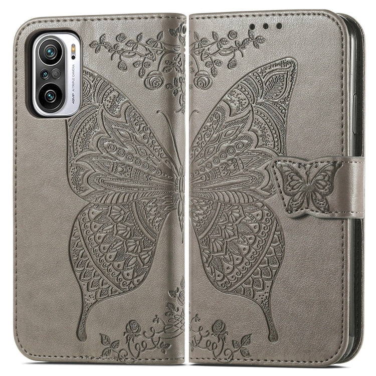 For Xiaomi Redmi Note10 5G Butterfly Love Flowers Embossed Horizontal Flip Leather Case with Holder & Card Slots & Wallet & Lanyard