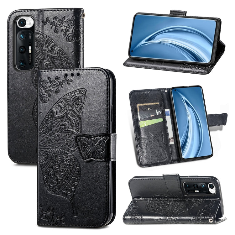 For Xiaomi Mi 10S Butterfly Love Flowers Embossed Horizontal Flip Leather Case with Holder & Card Slots & Wallet & Lanyard
