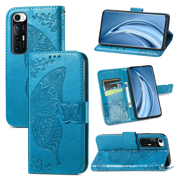 For Xiaomi Mi 10S Butterfly Love Flowers Embossed Horizontal Flip Leather Case with Holder & Card Slots & Wallet & Lanyard