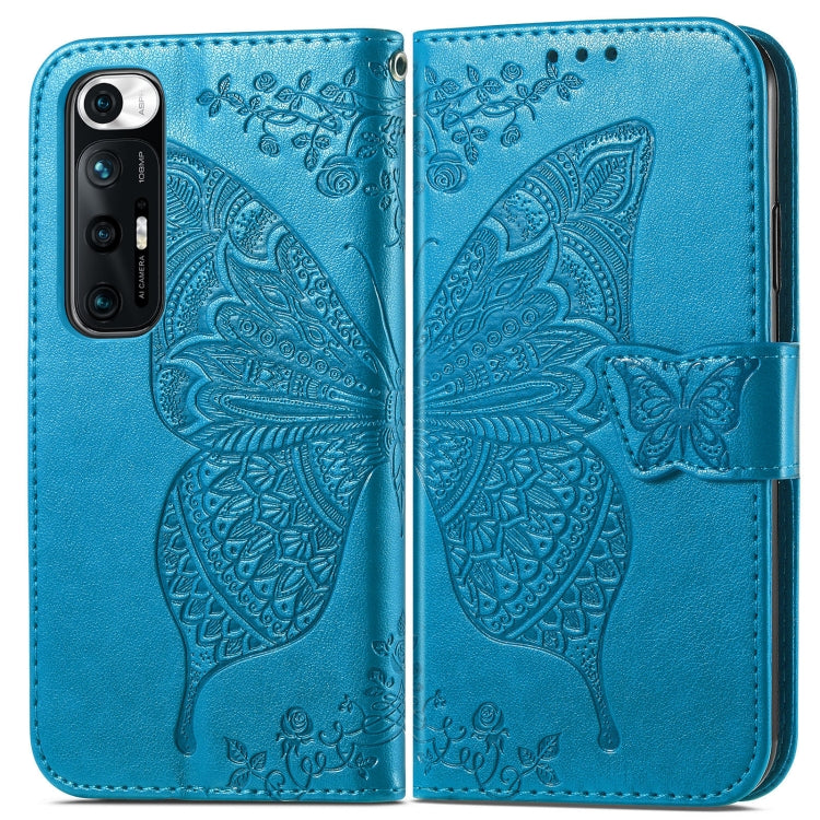 For Xiaomi Mi 10S Butterfly Love Flowers Embossed Horizontal Flip Leather Case with Holder & Card Slots & Wallet & Lanyard