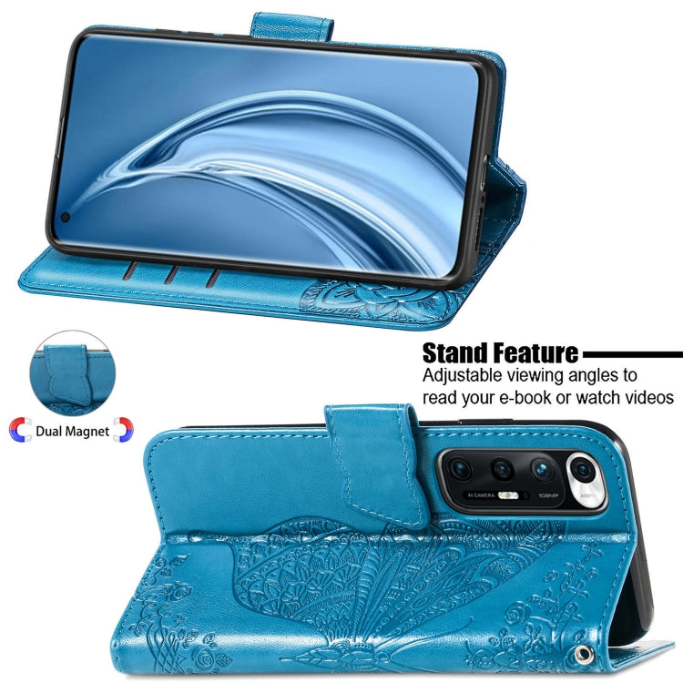 For Xiaomi Mi 10S Butterfly Love Flowers Embossed Horizontal Flip Leather Case with Holder & Card Slots & Wallet & Lanyard