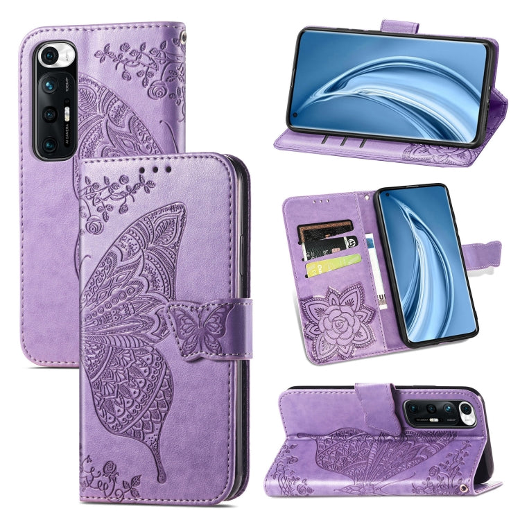For Xiaomi Mi 10S Butterfly Love Flowers Embossed Horizontal Flip Leather Case with Holder & Card Slots & Wallet & Lanyard